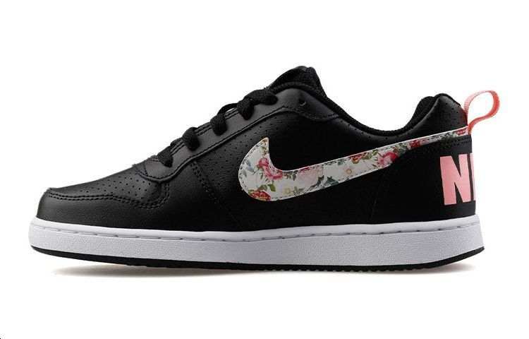 Nike Nike Court Borough Low VF GS 'Floral Swoosh - Black'