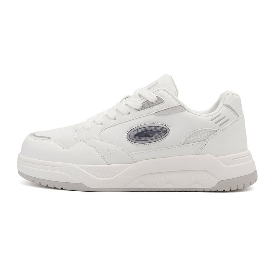 DEERWAY Low top Skateboard Shoes Men's White Gray