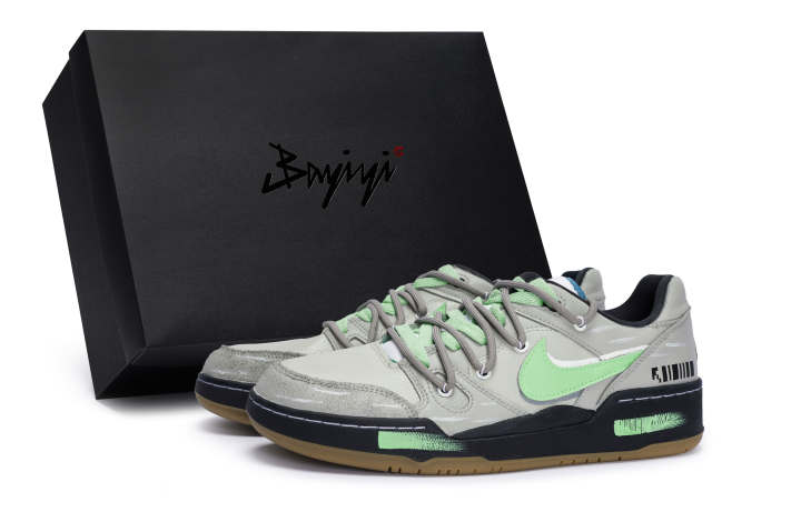 Nike Nike Full Force 811 Manufacturing Slip Resistant Abrasion Resistant Low top Skateboard Shoes Men's Black Green