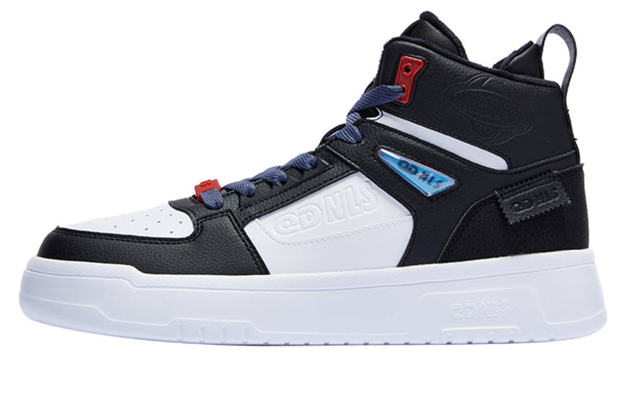 QIAODAN Coverage Thermal Slip Resistant Cushioning Abrasion Resistant Height Increasing High top Skateboard Shoes Men's