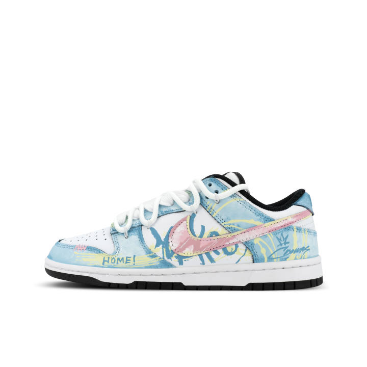 Nike Nike Dunk Gorilla Mischief XJDD Graffiti Player Low top Skateboard Shoes Unisex Blue Pink