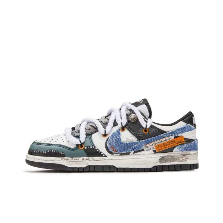 Nike Nike Dunk Denim Knight Abrasion Resistant Abrasion Resistant Low top Skateboard Shoes Unisex