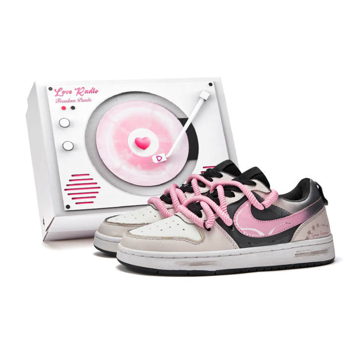 Nike Nike Court Borough Skateboard Shoes Women's Low Top Beige/Pink