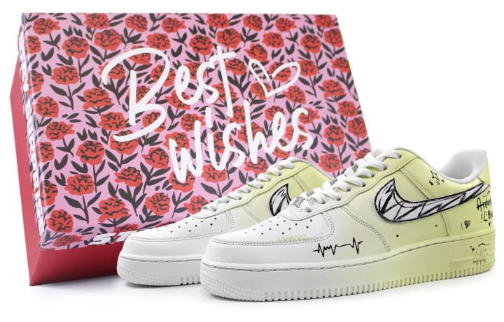 Nike Nike Air Force 1 Love Abrasion Resistant Low top Skateboard Shoes Unisex Light Green