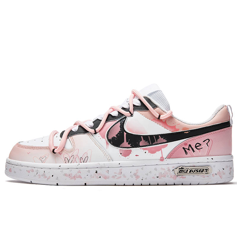 Nike Nike Court Borough Low 2 Freedom Panda, Heart Flutter Slip Resistant Abrasion Resistant Low top Skateboard Shoes GS