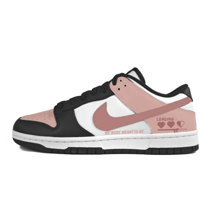 Nike Nike Dunk 'White/Black' Panda Abrasion Resistant Low top Skateboard Shoes Women's Black White Pink