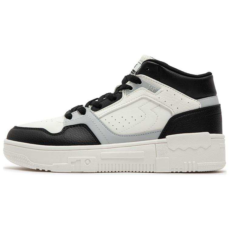 361° Slip Resistant Abrasion Resistant Mid top Skateboard Shoes Women's White Black