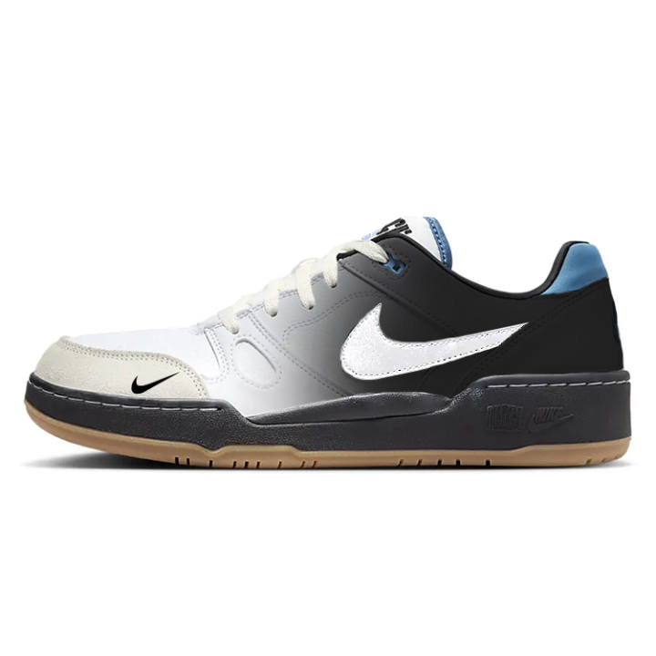 Nike Nike Full Force Gray Shadow Slip Resistant And Breathable Low top Skateboard Shoes Men's White Black