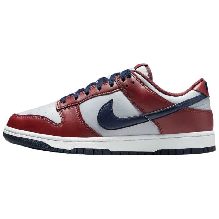 Nike Nike Dunk Breathable Low top Skateboard Shoes Unisex Gray Red