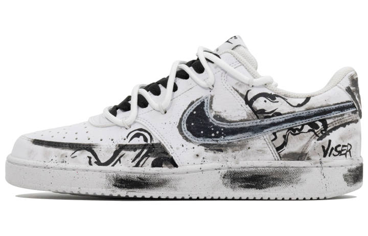 Nike Nike Court Vision Low top Skateboard Shoes Unisex Black White