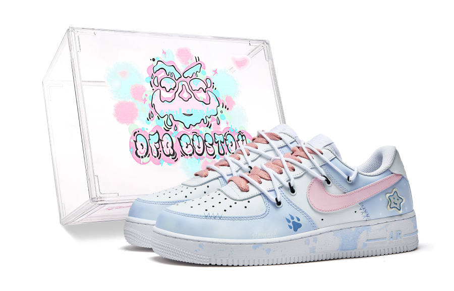 Nike Nike Air Force 1 Da Vinci Custom, Box, Starry Dream Romance Slip Resistant Abrasion Resistant Balance