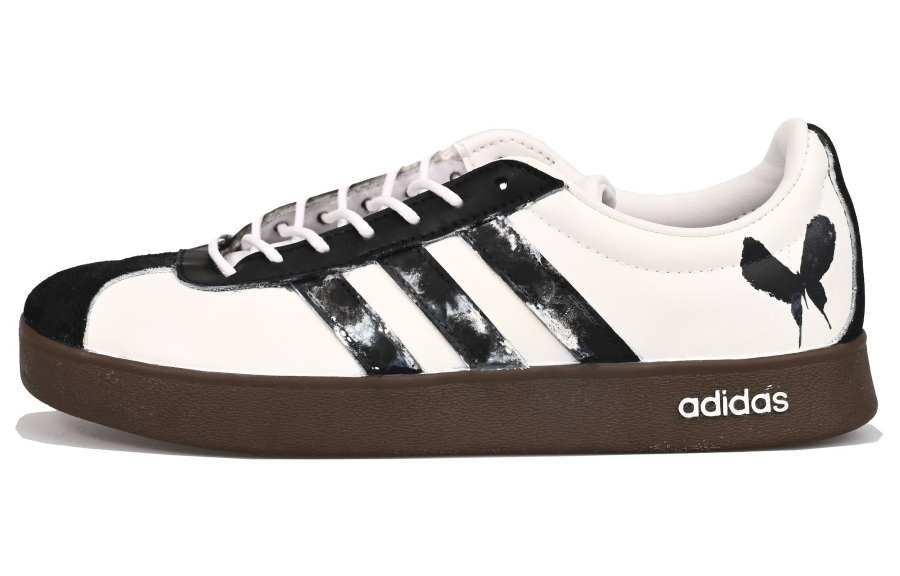Adidas Adidas VL COURT 2.0 Ink Wash Butterfly Shadow Vlad Abrasion Resistant Low top Skateboard Shoes Unisex Black White