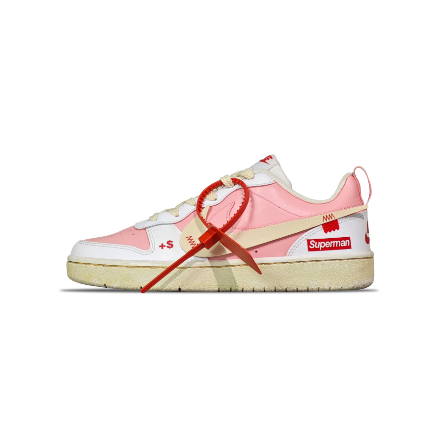 Nike Nike Court Borough 2 Slip Resistant Abrasion Resistant Low top Skateboard Shoes Women's Pink Yellow