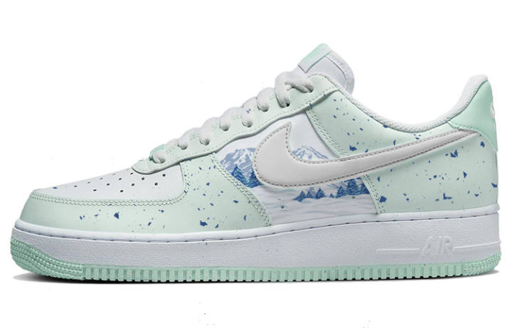 Nike Nike Air Force 1 Skateboard Shoes Men's Low Top Green/White
