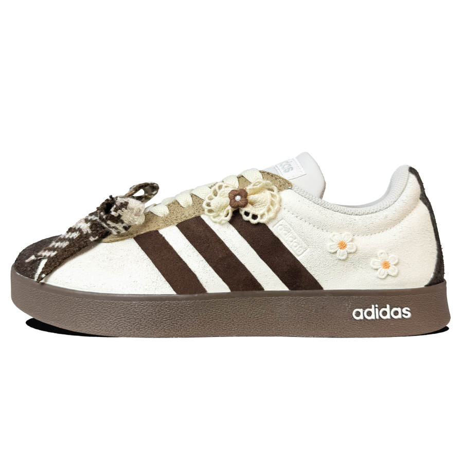 Adidas Adidas VL COURT 2.0 Cushioning, Wear Resistant Low top Skateboard Shoes Unisex Beige Brown