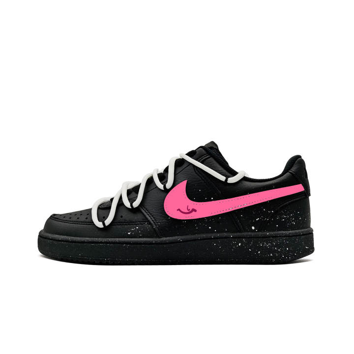 Nike Nike Court Vision Low Flameor Abrasion Resistant Low top Skateboard Shoes Unisex Black