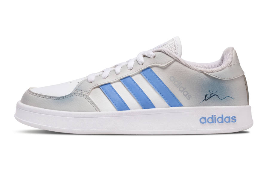 Adidas Neo Breaknet Skateboard Shoes Women's Low Top White/Gray/Blue