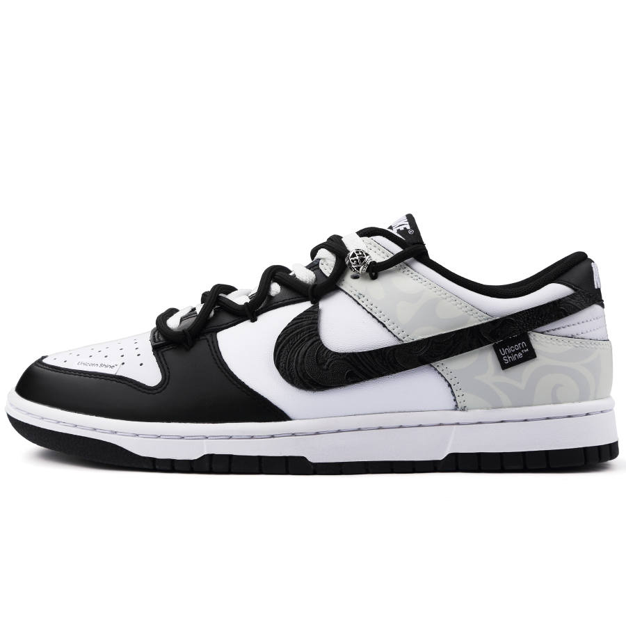 Nike Nike Dunk Slip Resistant Abrasion Resistant Low top Skateboard Shoes Unisex Black White