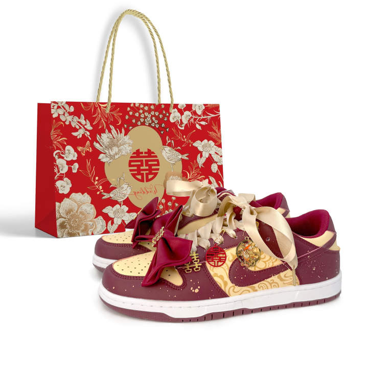 Nike Nike Dunk Retro Low top Skateboard Shoes Men's Red