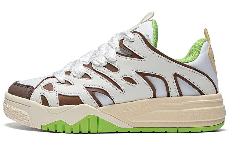 Kappa Abrasion Resistant Slip Resistant Low top Skateboard Shoes Women's Winter White/Brown Sausage