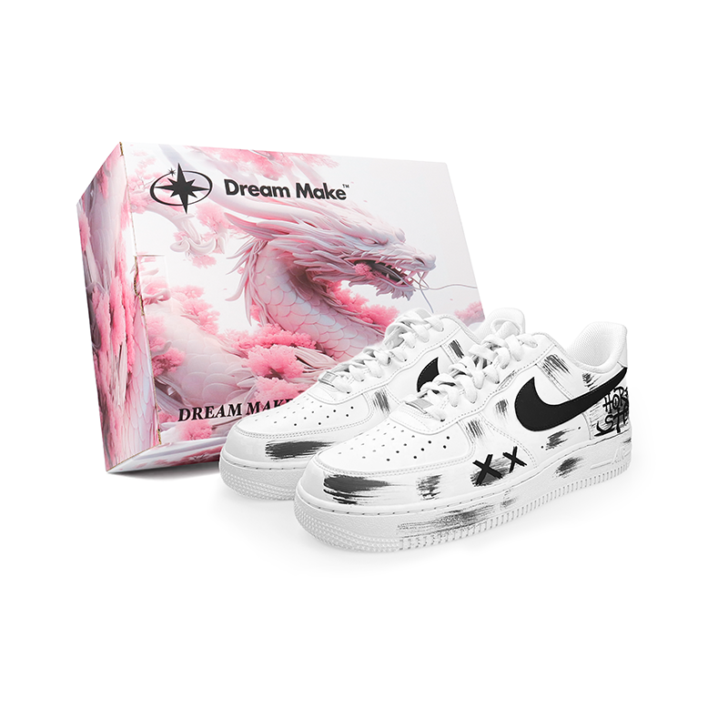 Nike Nike Air Force 1 Punk Girlish Abrasion Resistant Low Top Skateboard Shoes Women's White