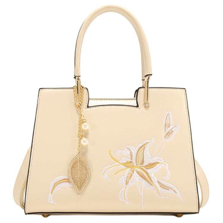 PAYOT PAYOT Synthetic Leather Handbag Women's Ecru