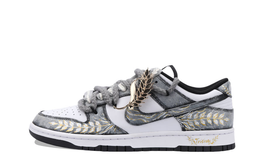 Nike Nike Dunk Waves Of Wheat In The Wind Slip Resistant Abrasion Resistant Low top Skateboard Shoes Unisex Gray White