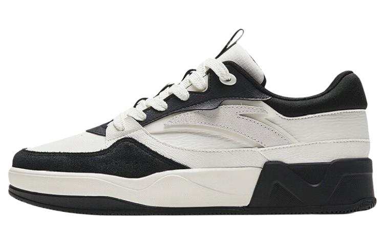 Anta C37 Series Slip Resistant Abrasion Resistant Low top Skateboard Shoes Men's Black White