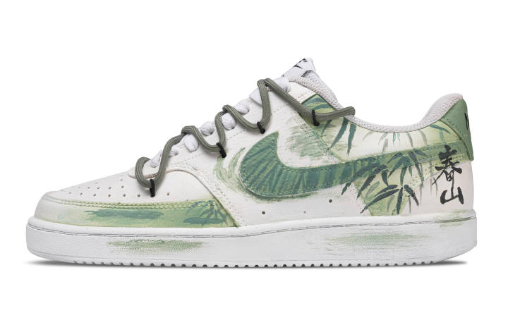 Nike Nike Court Vision 1 Bamboo Seclusion Abrasion Resistant Abrasion Resistant Low top Skateboard Shoes Men's Green