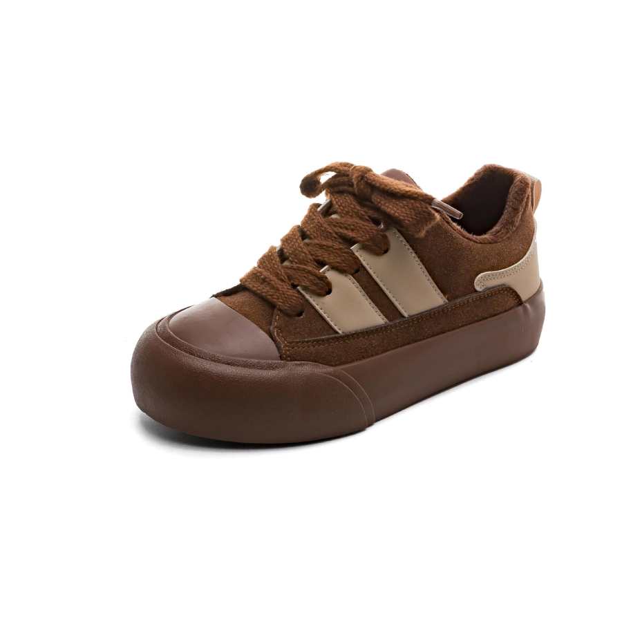 DD&OO Skateboard Shoes Women's Low Top Brown
