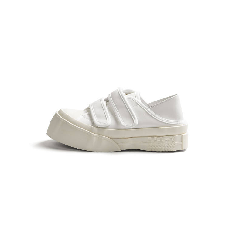 KBNB Slip Resistant Height Increasing Low top Skateboard Shoes Women's White