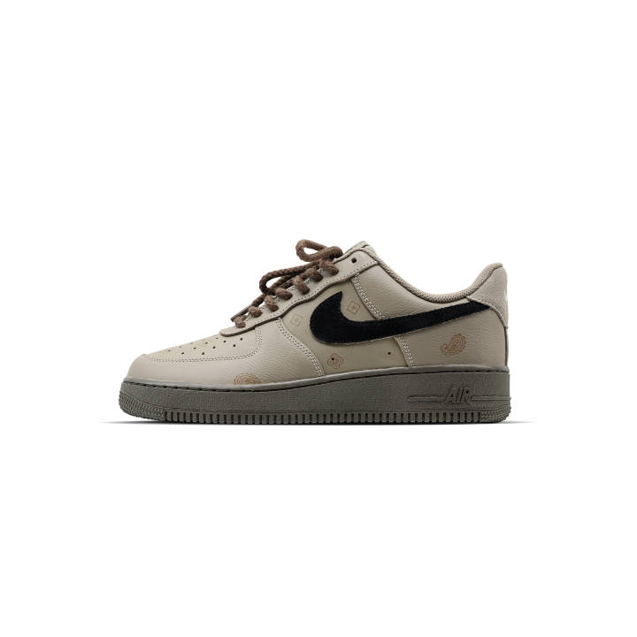 Nike Nike Air Force 1 Slip Resistant Slip Resistant Low top Skateboard Shoes Unisex Black Brown