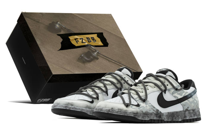 Nike Nike Dunk NikeDKL Abrasion Resistant Abrasion Resistant Low top Skateboard Shoes Men's Black White