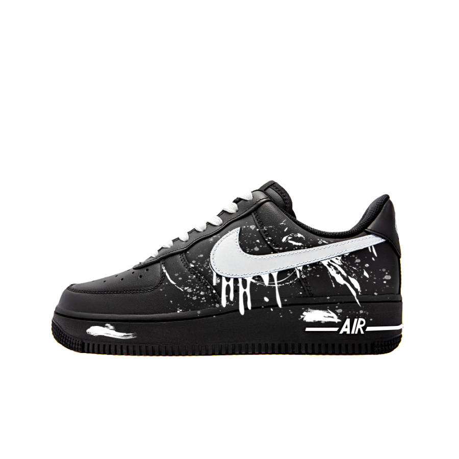 Nike Nike Air Force 1 Slip Resistant Cushioning Low top Skateboard Shoes Unisex Black