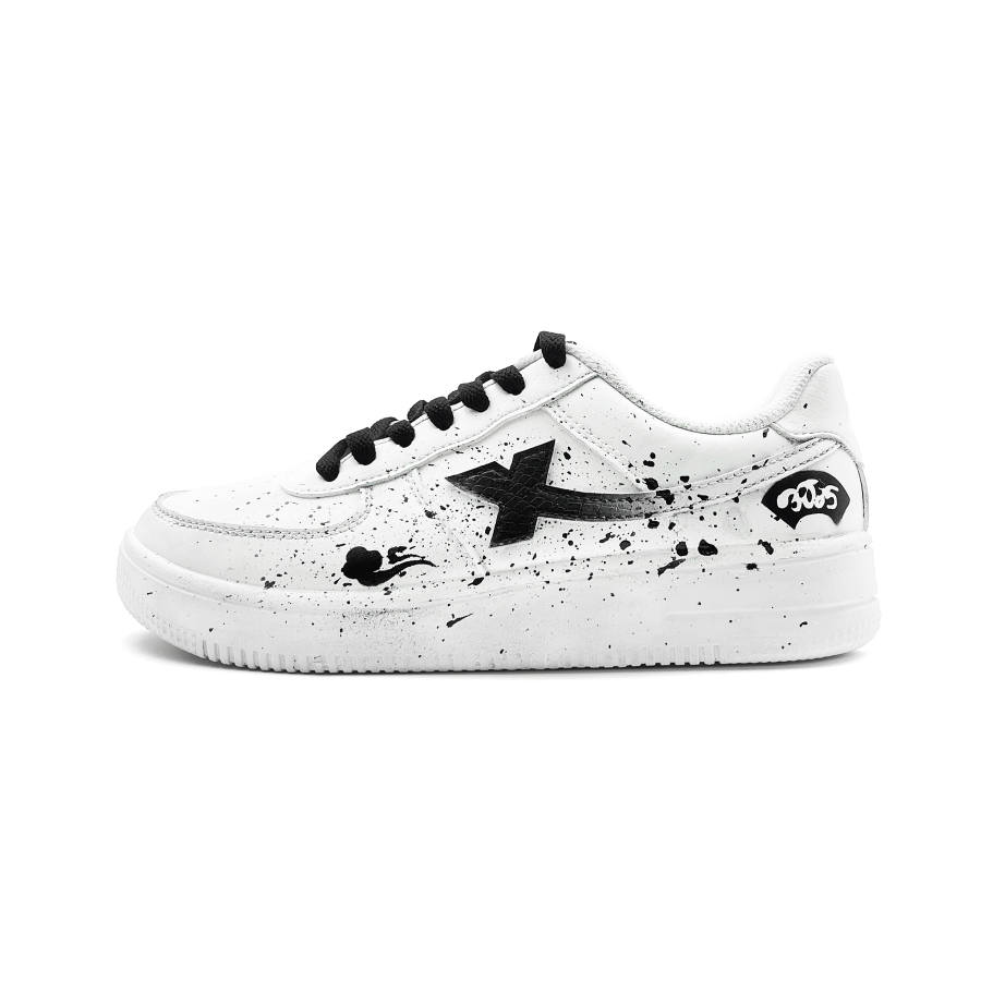 XTEP Air Force 1 Cushioning Breathable Low top Skateboard Shoes Unisex Black White