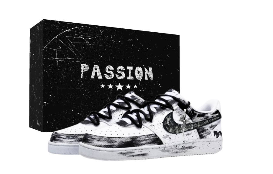Nike Nike Court Vision 1 Black Rose Box Abrasion Resistant Abrasion Resistant Low top Skateboard Shoes Unisex Black White