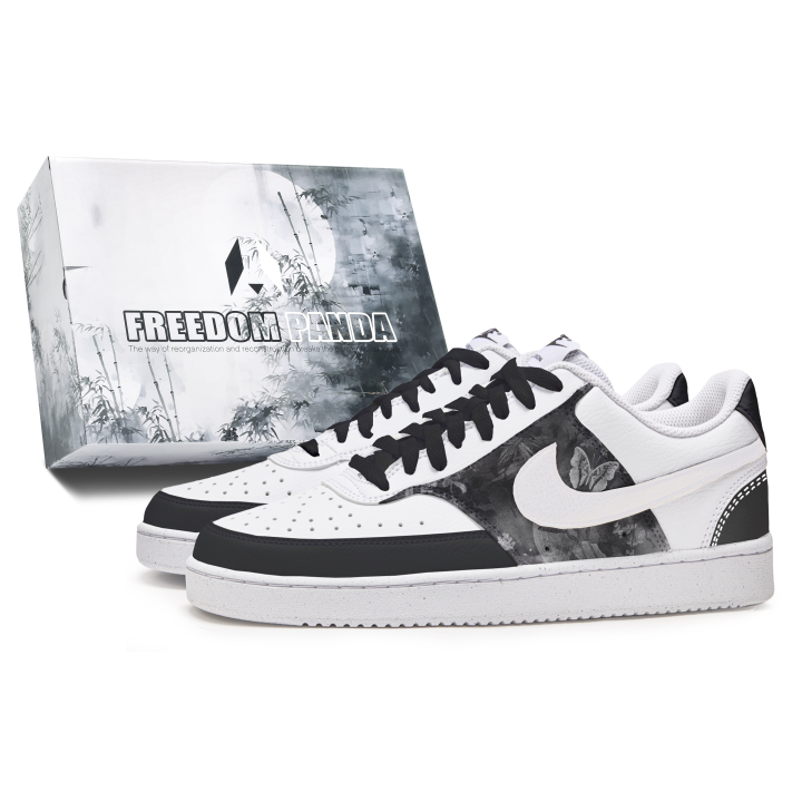 Nike Nike Court Vision 1 Freedom Panda, Box, Butterfly Handwritten Notes Slip Resistant Abrasion Resistant Low top