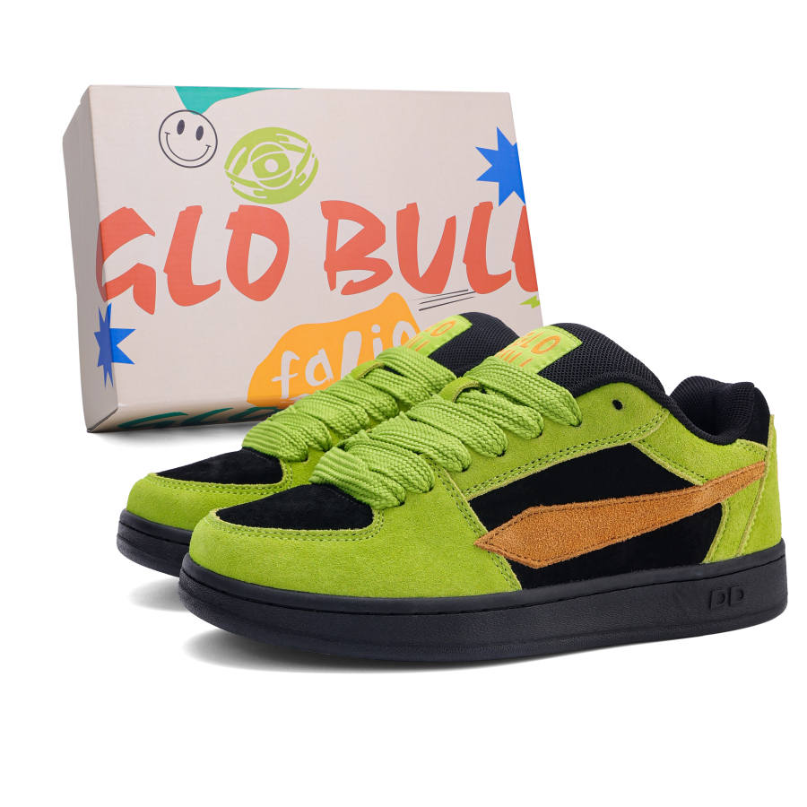 GLO BULL Puffy Shoes Cow Suede Coverage Abrasion Resistant Lightweight Breathable Slip Resistant Low top