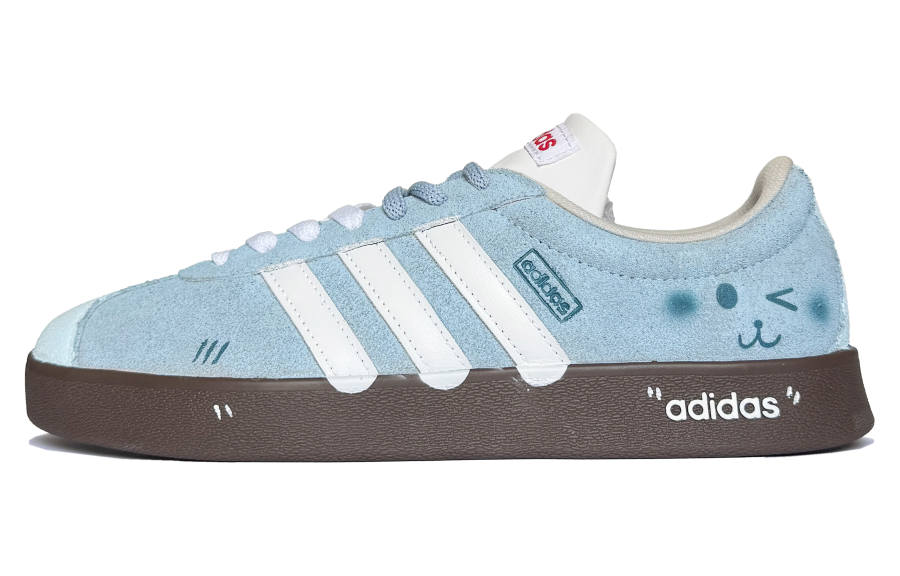 Adidas Adidas VL COURT 2.0 Lunar Post, Blue Baby Cushioning Low top Skateboard Shoes Unisex Blue White