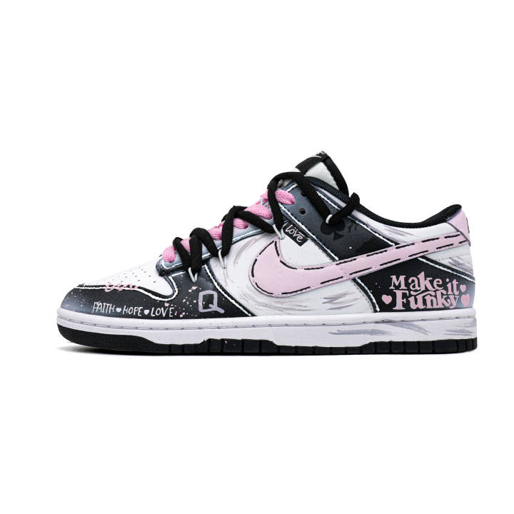 Nike Nike Dunk Spade Seal Synthetic Leather Cushioning, Wear Resistant Low top Skateboard Shoes Unisex Black Pink