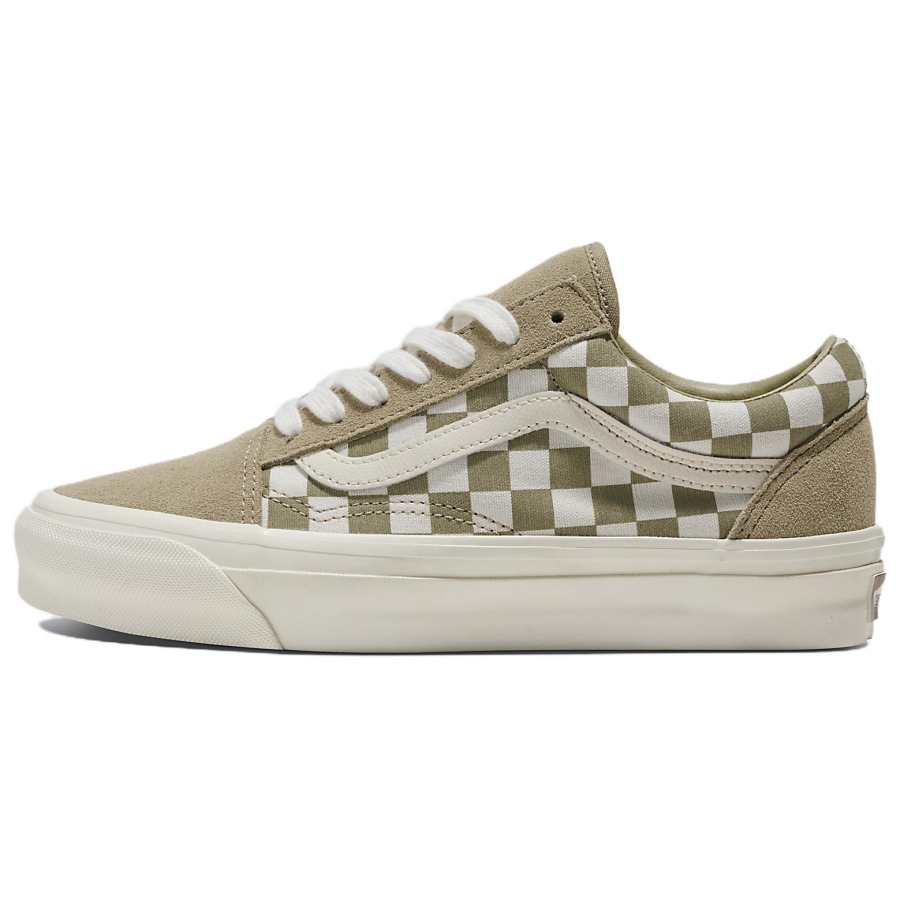 Vans Old Skool Checkerboard Low top Skateboard Shoes Unisex Sage Green