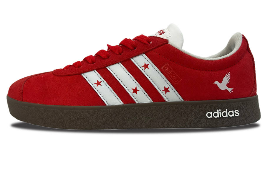 Adidas Adidas VL COURT 2.0 Leather Wear resistant And Lightweight Low top Skateboard Shoes Unisex