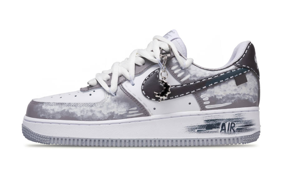 Nike Nike Air Force 1 Norman Road Slip Resistant Height Increasing Low top Skateboard Shoes Men's Light Gray