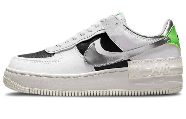 Nike Nike Air Force 1 Low Shadow White Metallic Silver Black Green Women's'ss'