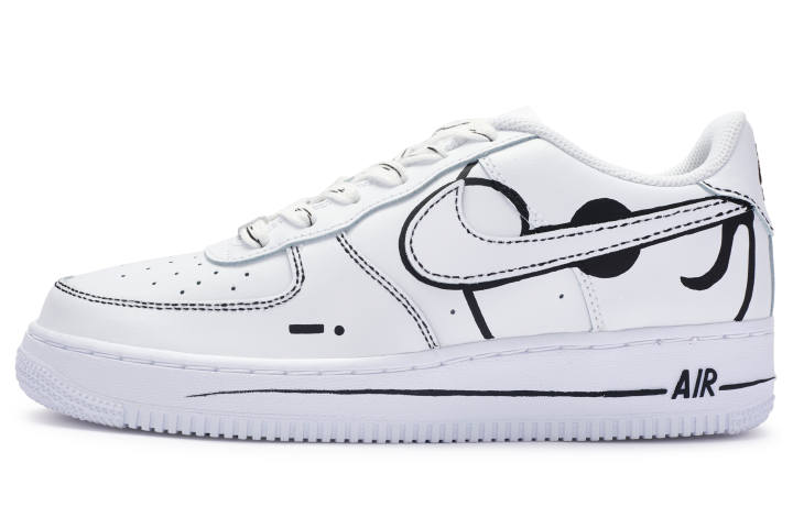 Nike Nike Air Force 1 Low 811 Manufacturing, Love's Melody Low top Skateboard Shoes Men's Black White