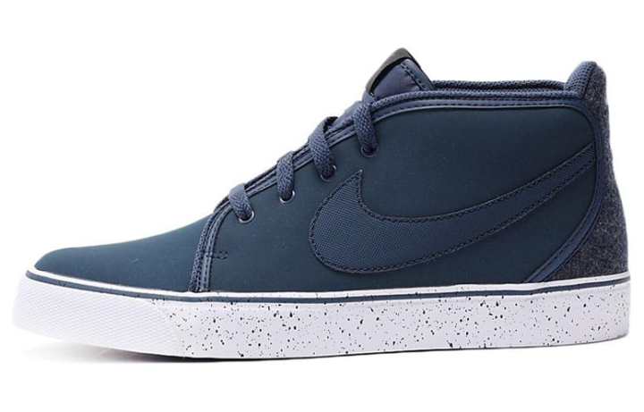 Nike Nike Toki Leather Slip Resistant Abrasion Resistant Mid top Skateboard Shoes Men's Dark Blue