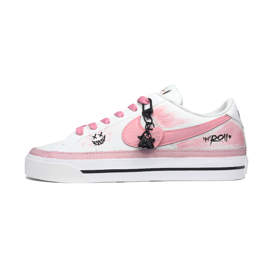 Nike Nike Court Legacy Ghost, Hand Drawn Graffiti, Street American, Niche Leather Abrasion Resistant Abrasion Resistant