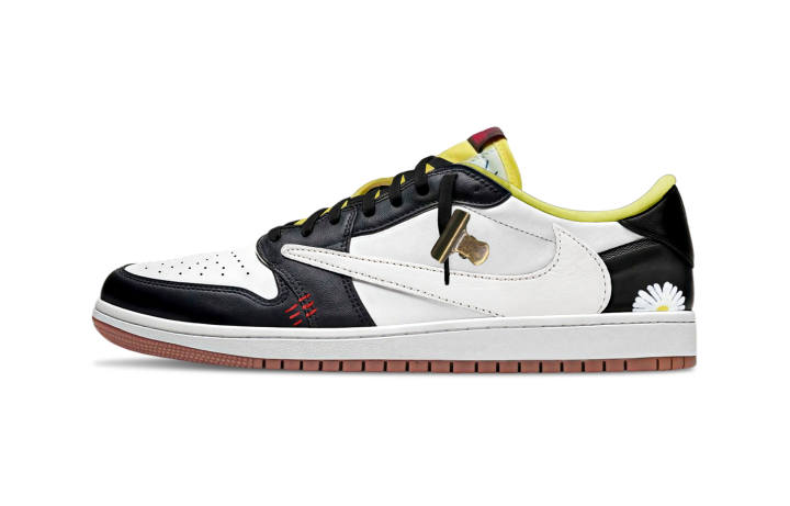 Jordan Jordan Air Jordan 1 A Small Flower Leather Slip Resistant Abrasion Resistant Slip Resistant Abrasion Resistant Low top