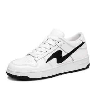 PAIKEJINGPAO Slip Resistant Abrasion Resistant Low top Skateboard Shoes Unisex White