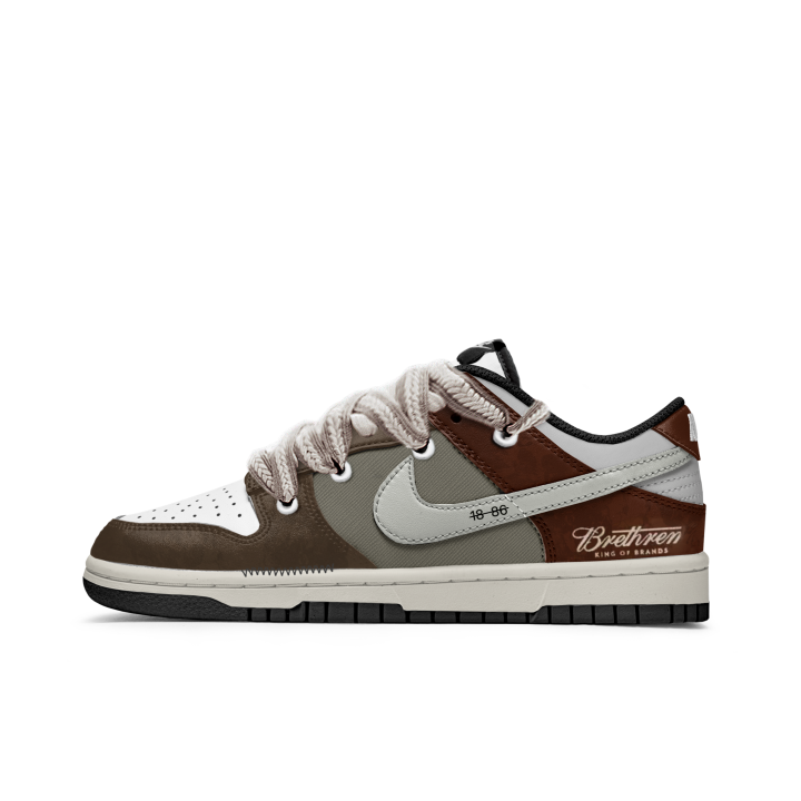 Nike Nike Dunk Slip Resistant Abrasion Resistant Low top Skateboard Shoes Unisex Brown White